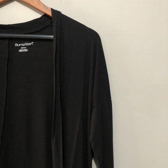 BumpStart Long Sleeve Open Front Cardigan Black Small - Picture 2 of 8